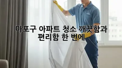 마포구 아파트 청소: 깨끗함과 편리함, 한 번에!