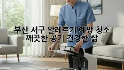 부산 서구 알레르기 예방 청소: 깨끗한 공기, 건강한 삶